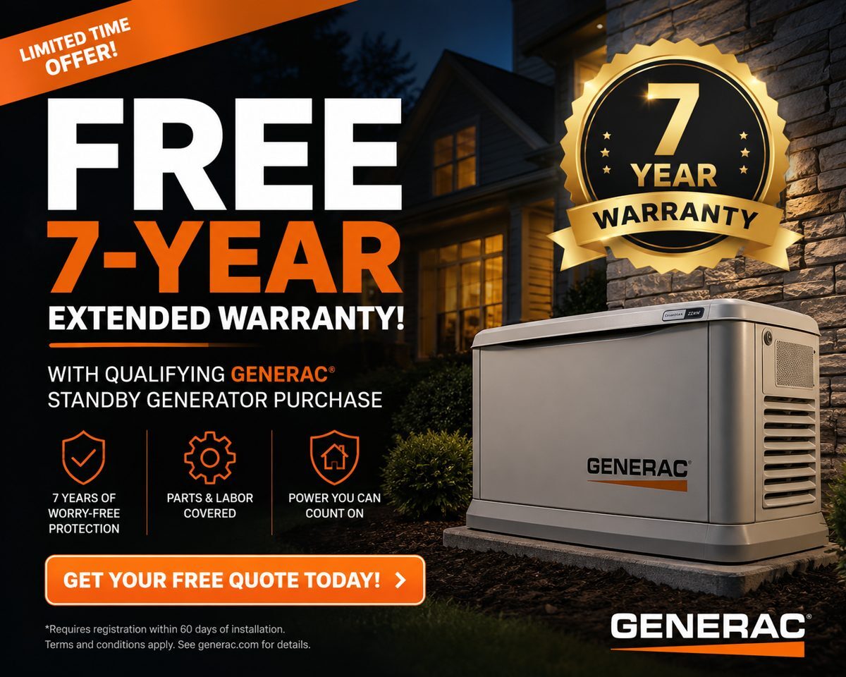 Generac Free 7-Year Extended Warranty